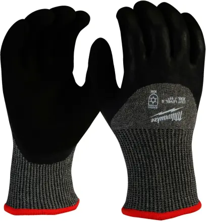 Pracovní rukavice Milwaukee WINTER, ochrana proti proříznutí E, velikost 10 (XL), 12 párů, 4932479564